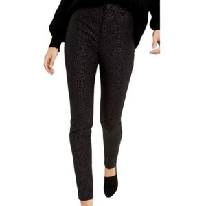 OLD NAVY Black Gold Metallic Foil Polka Dot PIXIE High Rise Pants Size 12